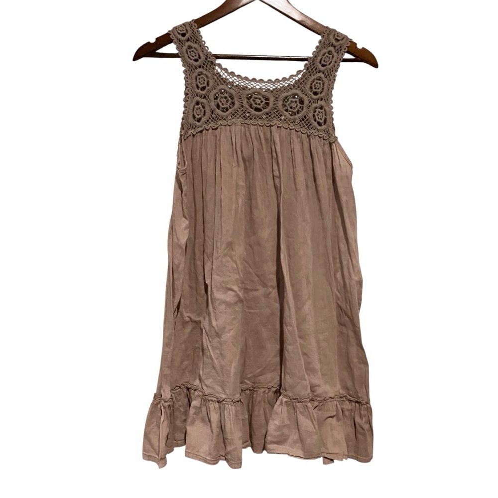 ONLY Limitless Beige Brown Dress with Lace Detail Size Small - Picture 2 of 13